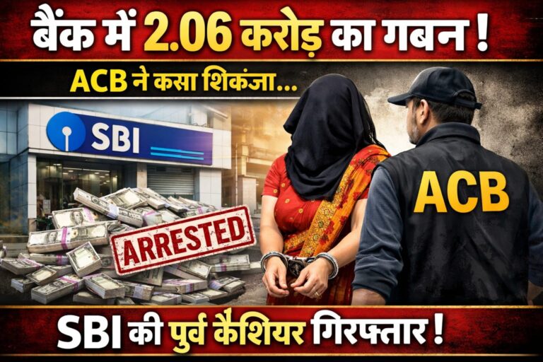 स्टेट बैंक शाखा बिल्हा मे पदस्थ कैशियर करीब दो करोड़ छै लाख रुपए के ग़बन के आरोप मे हुई गिरफ्तार